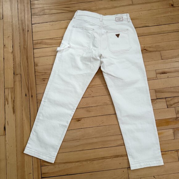 Guess "High Rise - Carpenter" White Ankle Jean, 29 - Picture 5 of 6